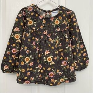 Old Navy Girls Long Sleeve Floral Babydoll Top 5T